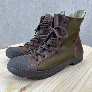 Converse Chuck Taylor All Terrain Boots Brown Olive Green Brown Leather Mens 11